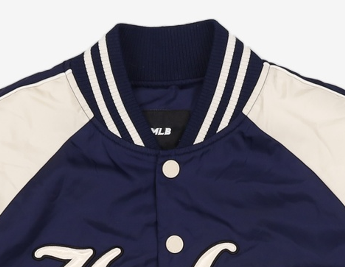 엠엘비(MLB) 나일론 앞그래픽 바시티자켓 NY (Black) S