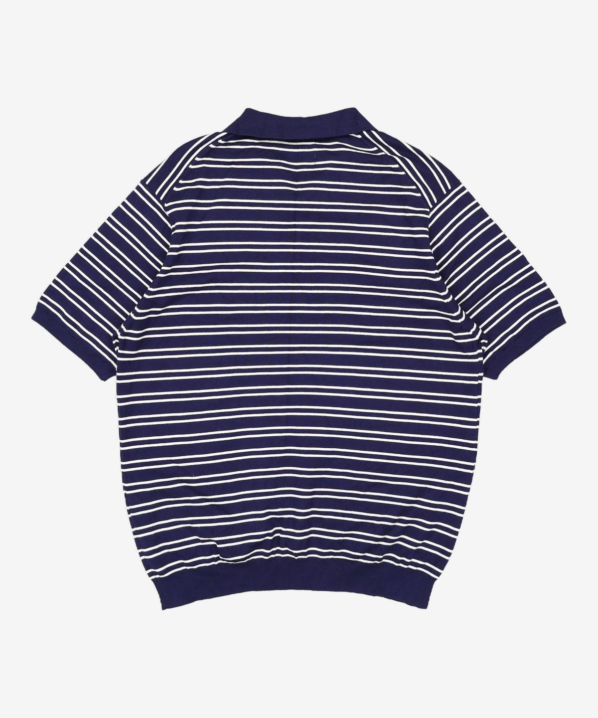 토피(TOFFEE) 더블 스트라이프 카라 하프 니트 (NAVY) XL