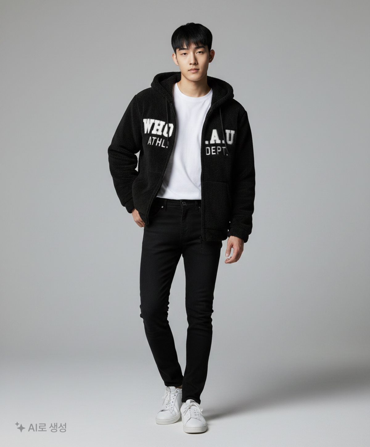 후아유(WHO.A.U) 퍼플리스 시그니처패치집업 WHMZA4T11U S
