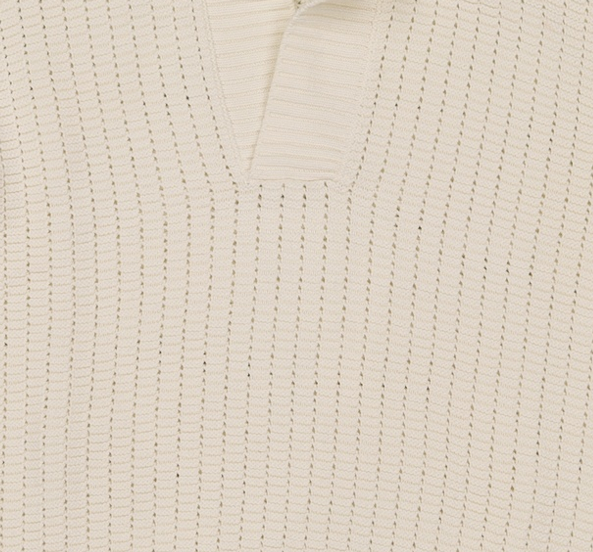 마틴플랜(MARTIN PLAN) Lotus Half Knit Shirts - IVORY 105