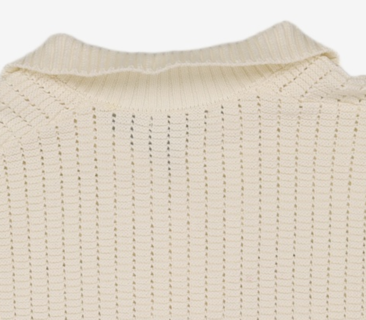 마틴플랜(MARTIN PLAN) Lotus Half Knit Shirts - IVORY 105