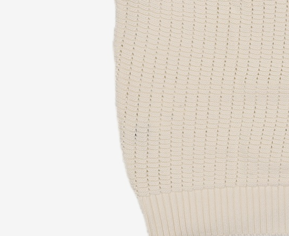 마틴플랜(MARTIN PLAN) Lotus Half Knit Shirts - IVORY 105