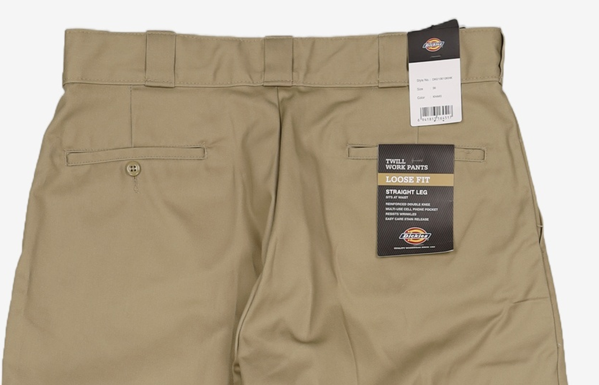 디키즈(DICKIES) 더블니 85283 루즈핏 워크팬츠 Khaki 36