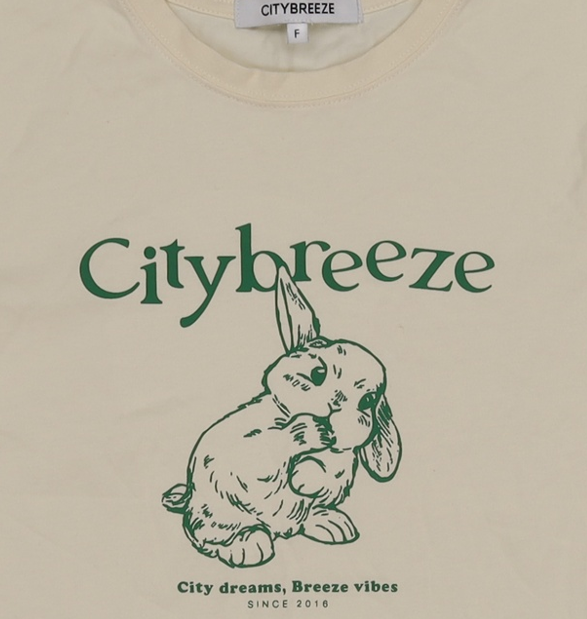 시티브리즈(CITYBREEZE) 시티 브리쉬 반팔 티셔츠_CREAM FREE