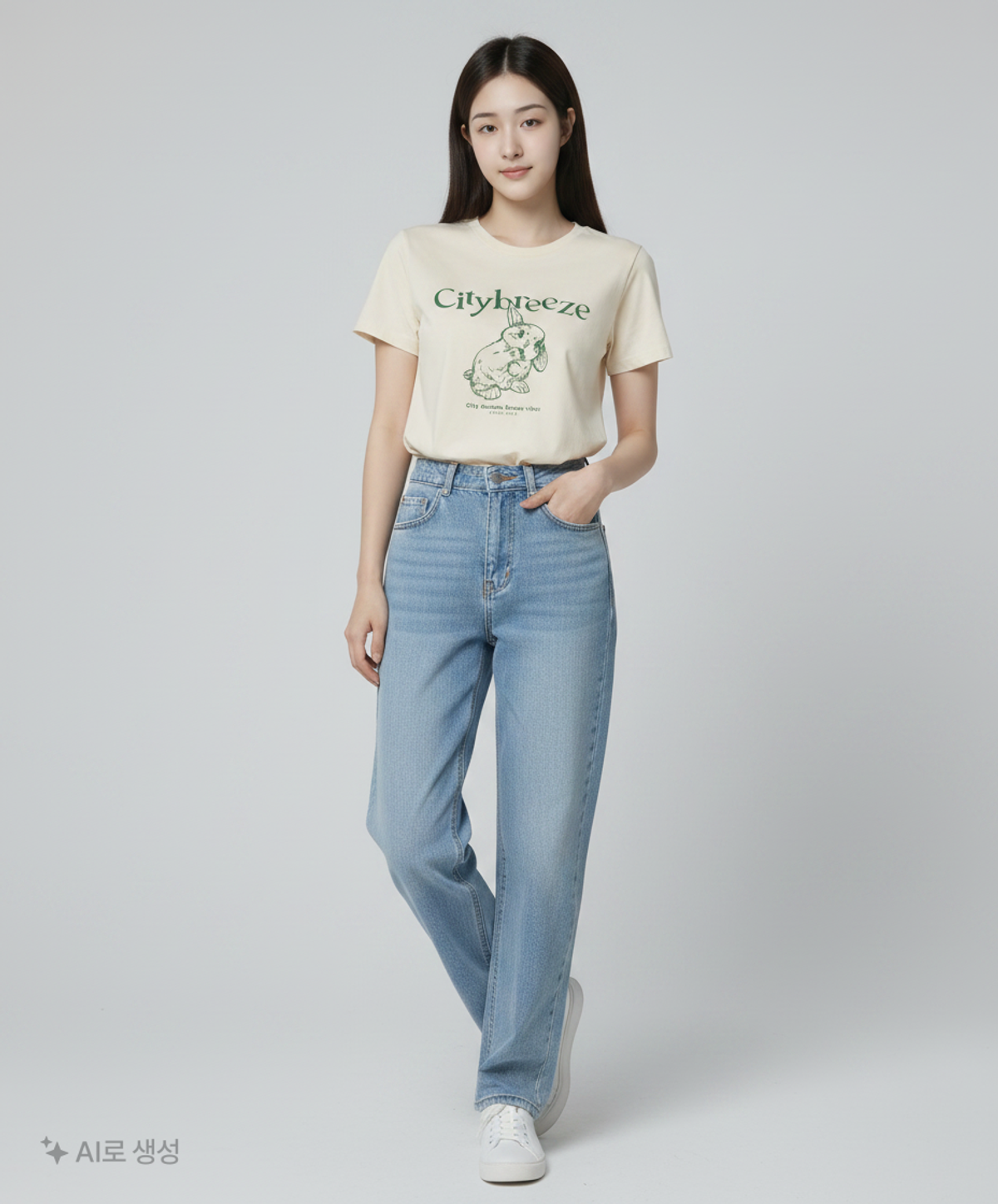시티브리즈(CITYBREEZE) 시티 브리쉬 반팔 티셔츠_CREAM FREE