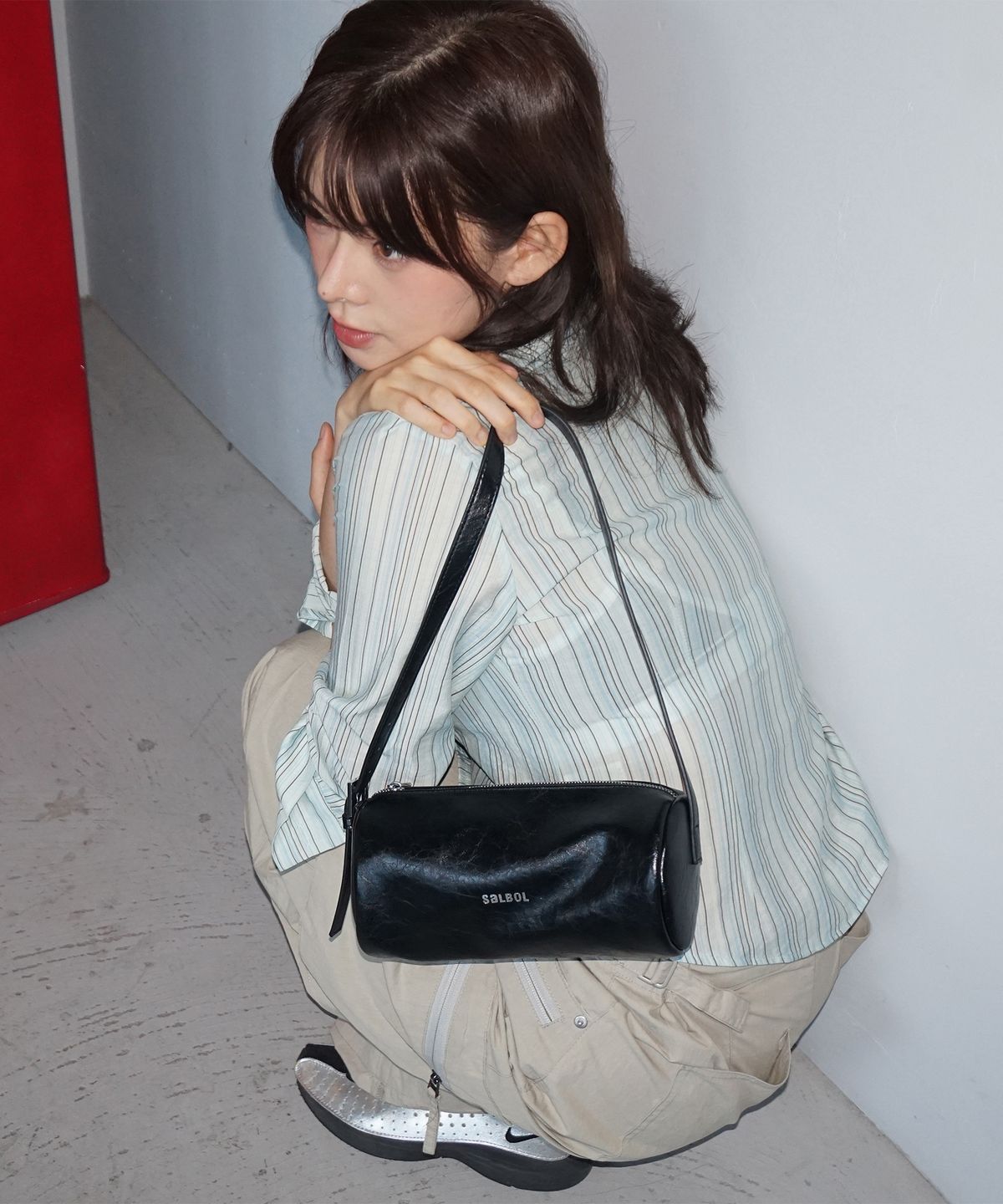 샐볼(SALBOL) PONY BAG (LEATHER BLACK)