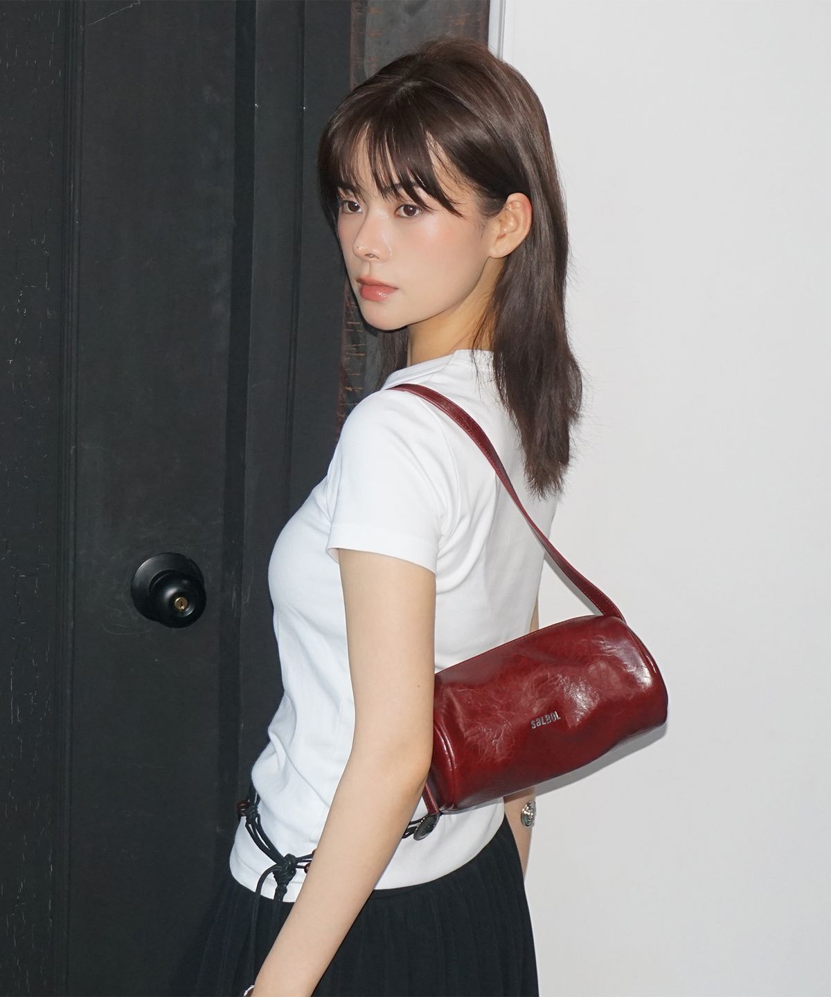 샐볼(SALBOL) PONY BAG (LEATHER BURGUNDY)