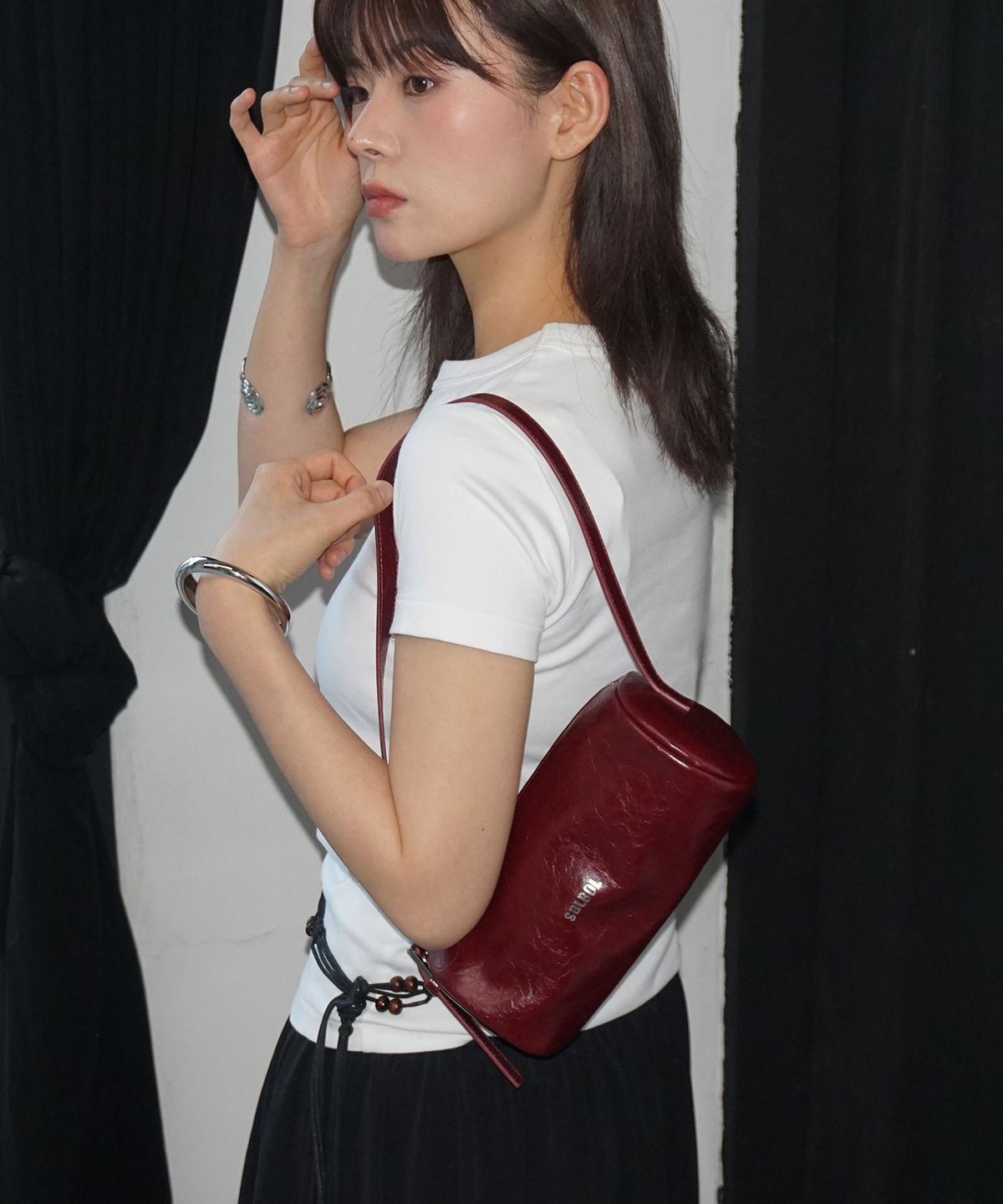 샐볼(SALBOL) PONY BAG (LEATHER BURGUNDY)
