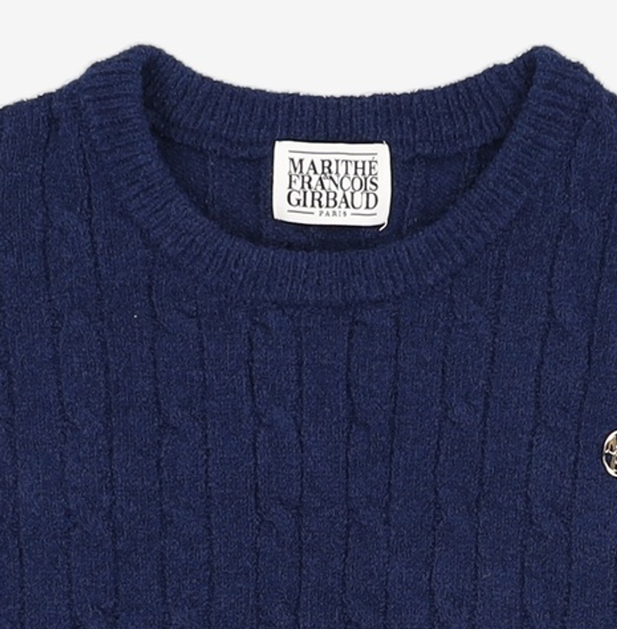 마리떼 프랑소와 저버(MARITHÉ + FRANҪOIS GIRBAUD) W CABLE CROP KNIT navy OS