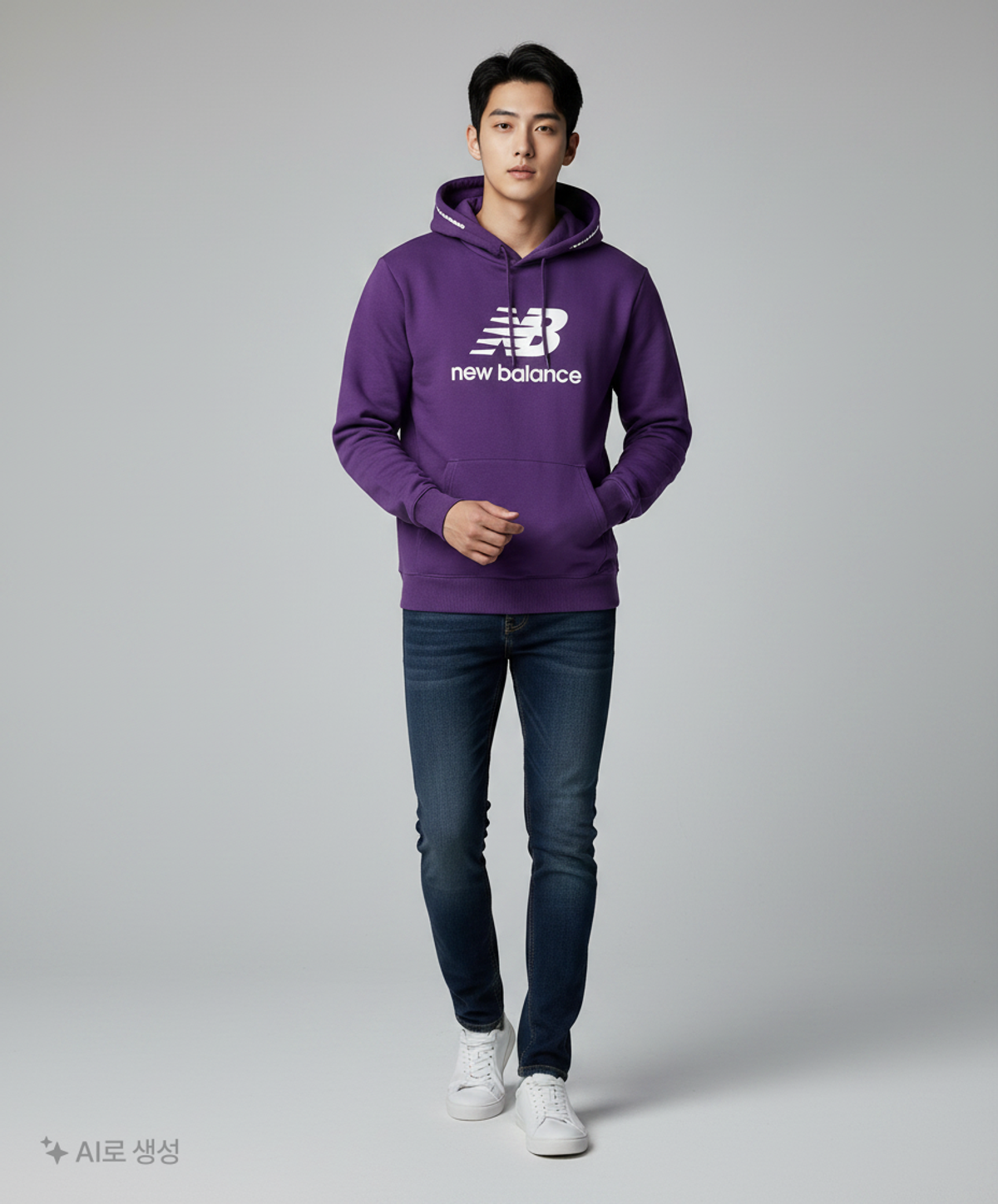뉴발란스(NEW BALANCE) 후드 티셔츠 100