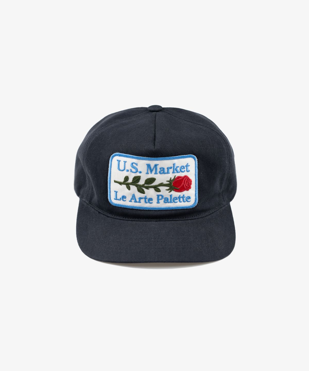 언스테디마켓(UNSTEADYMARKET) 로즈 패치 캡 다크네이비