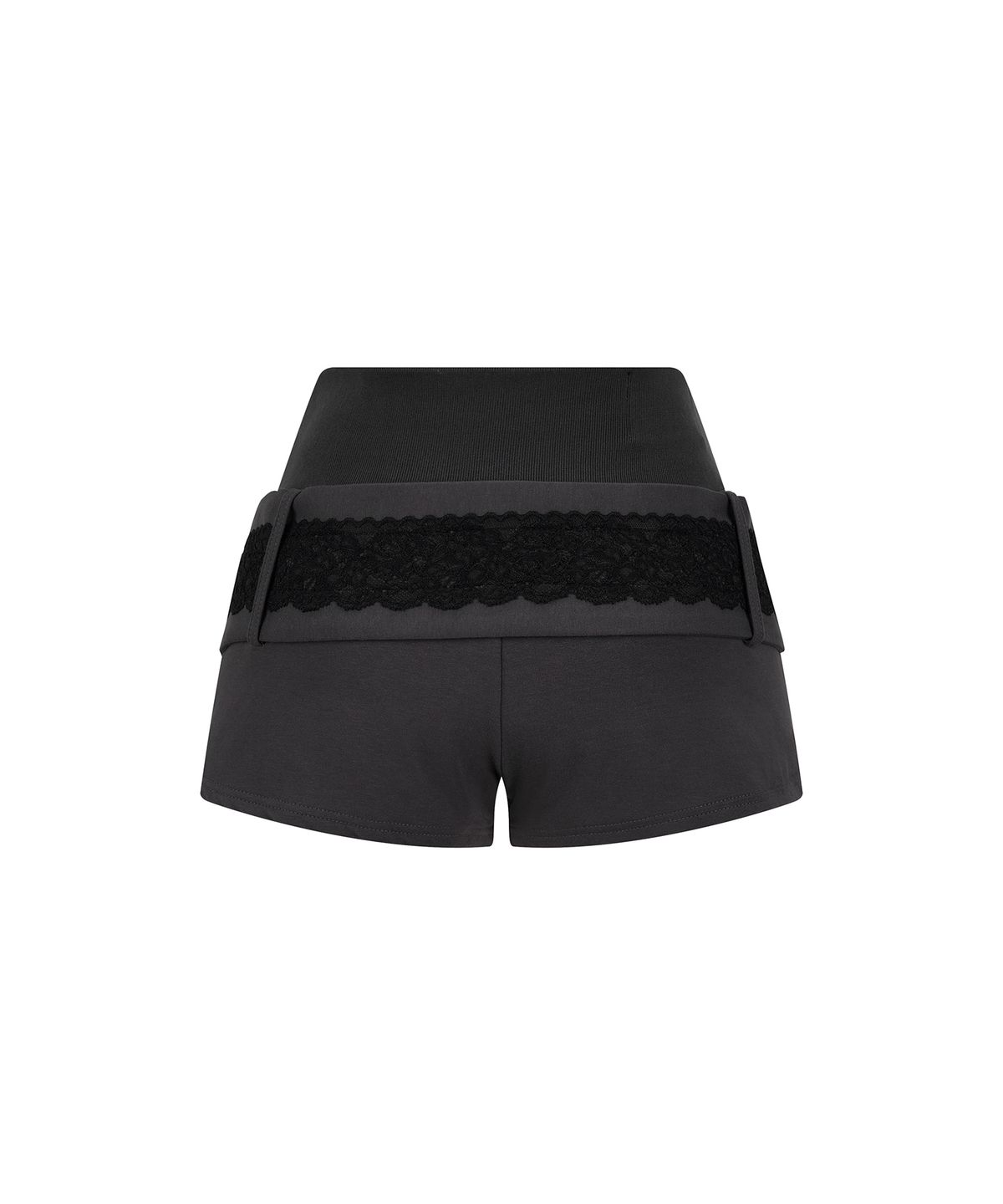 일리오(ILLIO) [빛오 x 일리오] Charcoal Lace Belted Shorts