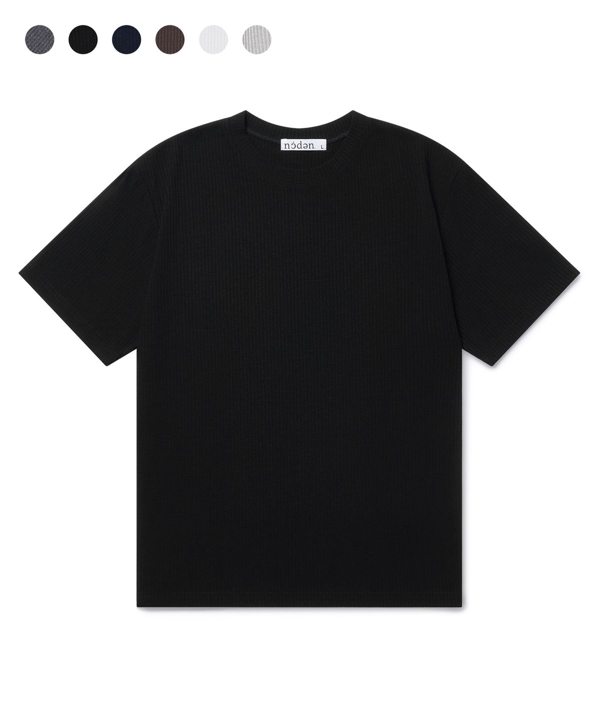 노든(NODEN) 골지 머슬 크롭 반팔 티셔츠 - 6COLOR