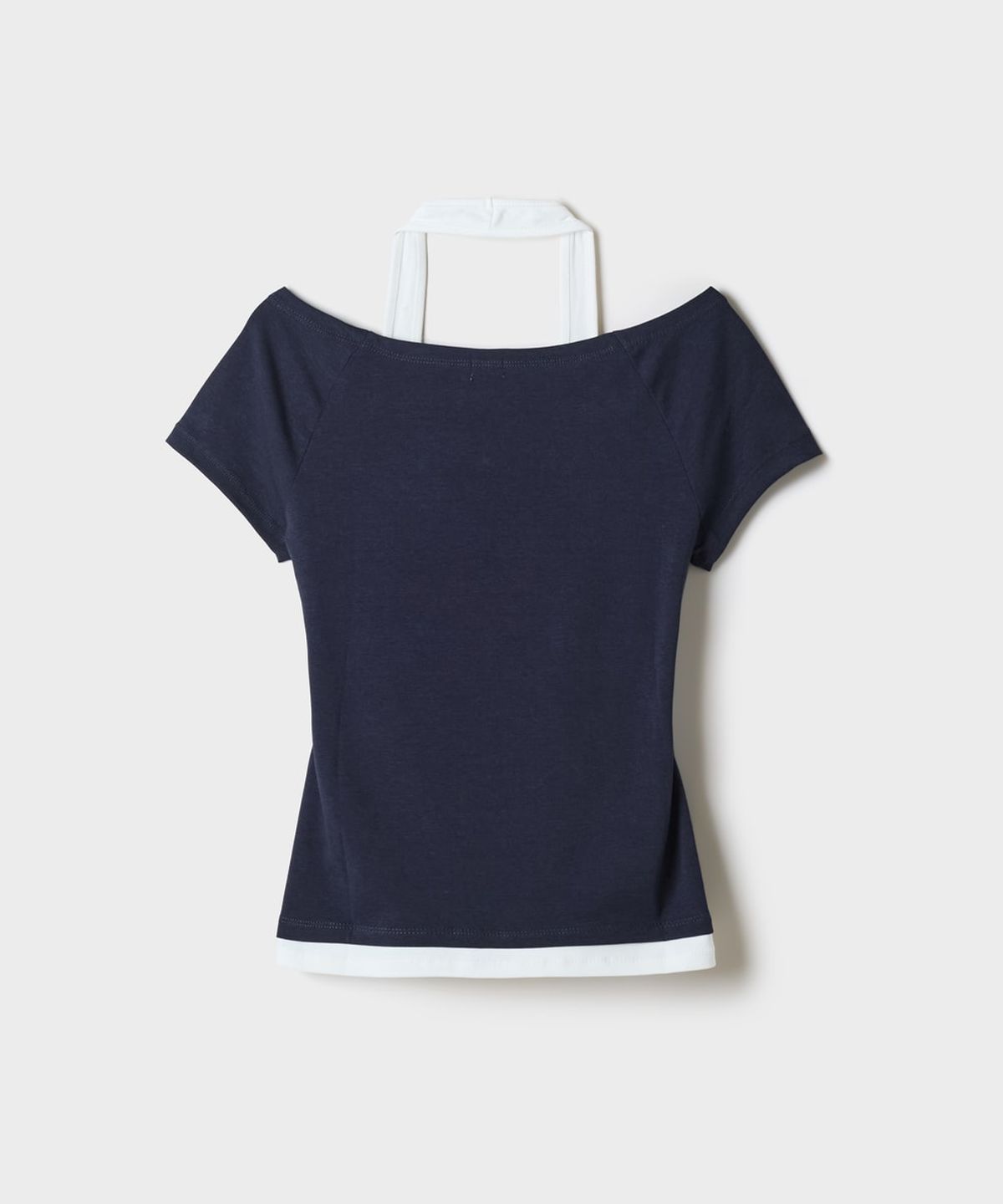 스파오(SPAO) 홀터넥 나시 레이어드 반팔티 (RE)_SPRWG37G34