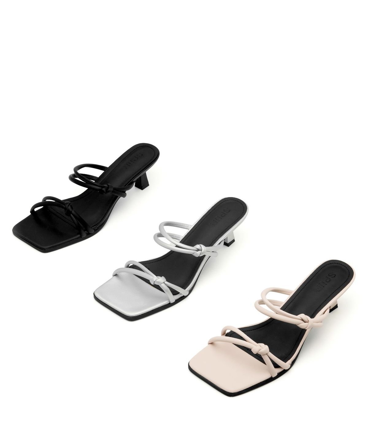 스퍼(SPUR) Rossan Twisted Strap Mule Sandal 뮬 샌들 6.2cm -US9059 (3color)