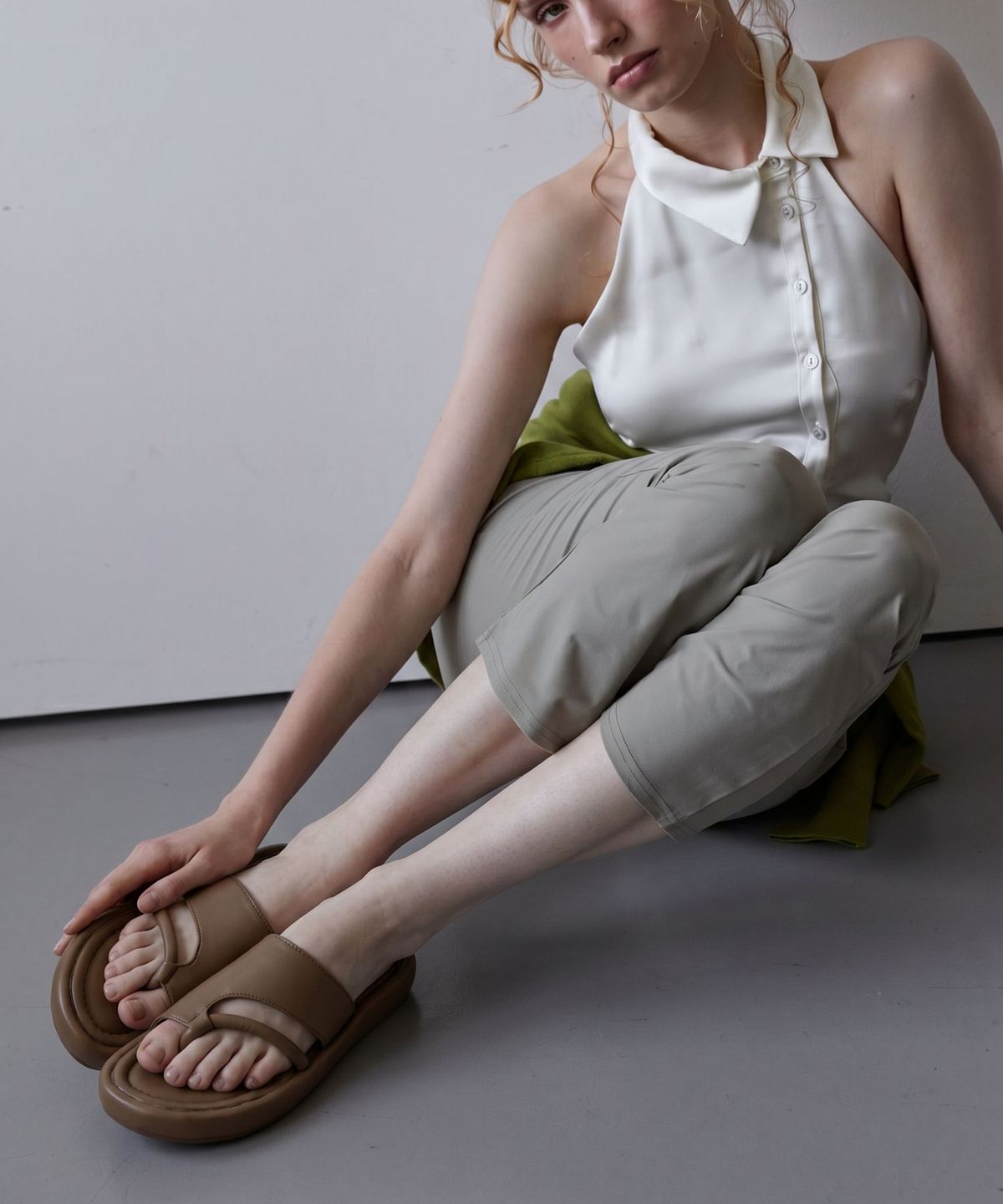 스퍼(SPUR) Goa Gented Softly Sandal 스트랩 슬리퍼 샌들 3cm -US9060 (3color)