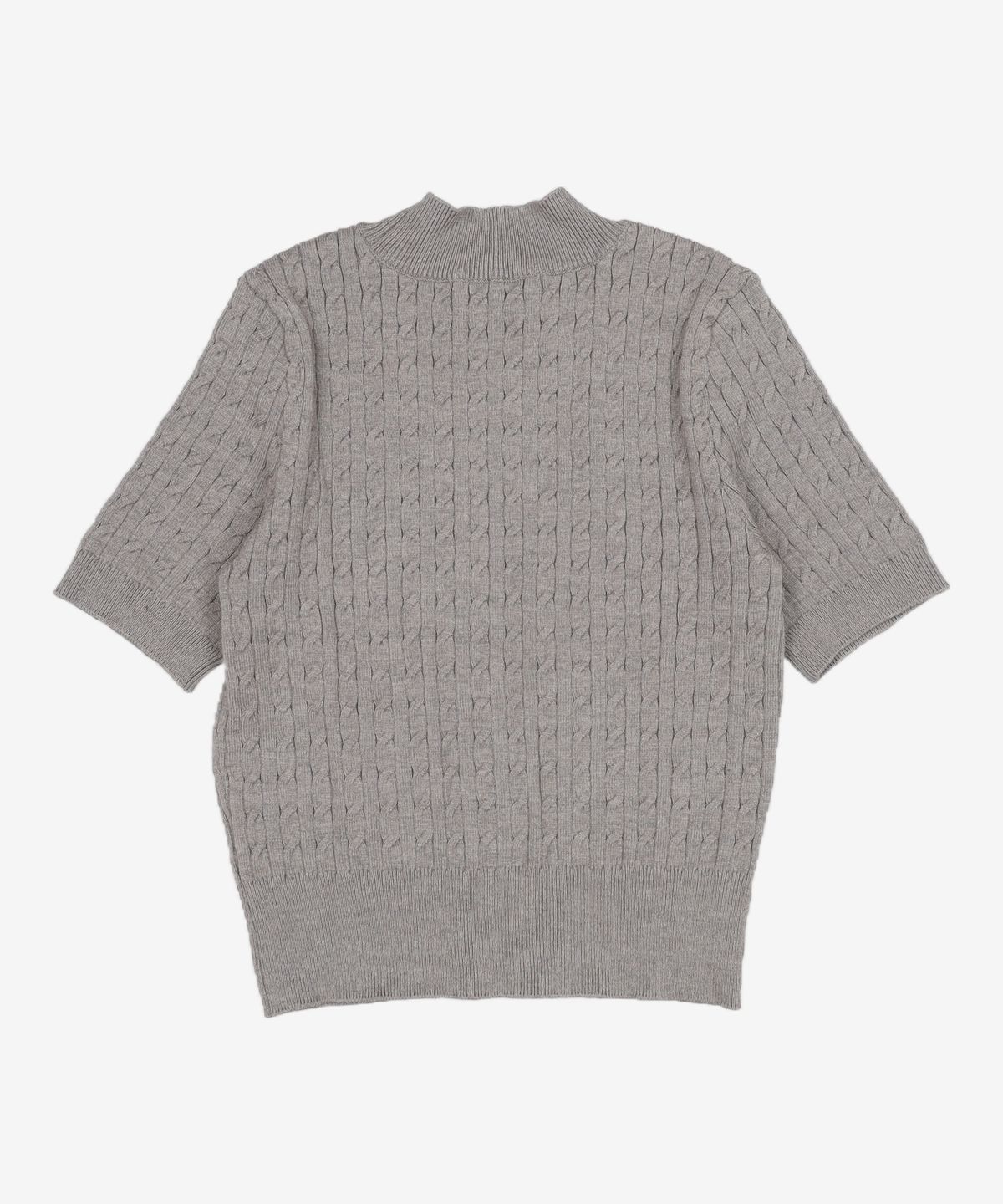 미쏘(MIXXO) 반하이넥 반팔 케이블 풀오버_MIWKAF31RT L