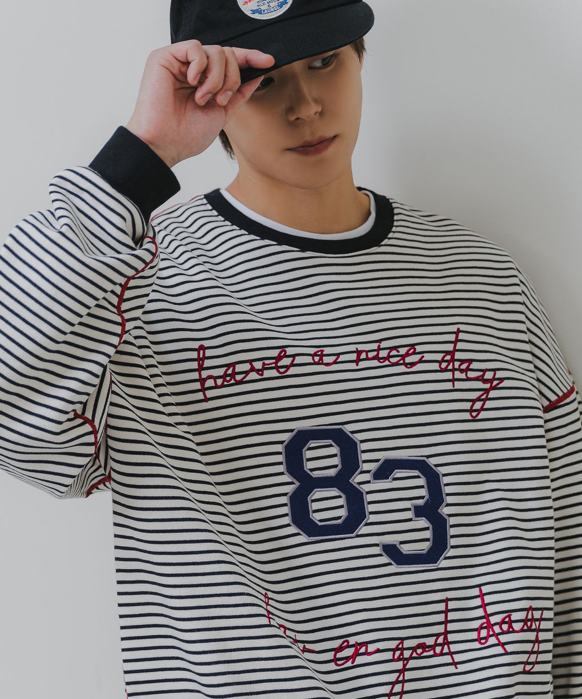 바켄(BAKKEN) [MEN] 83 스트라이프 스웻 셔츠 BK5972 (3COLOR)