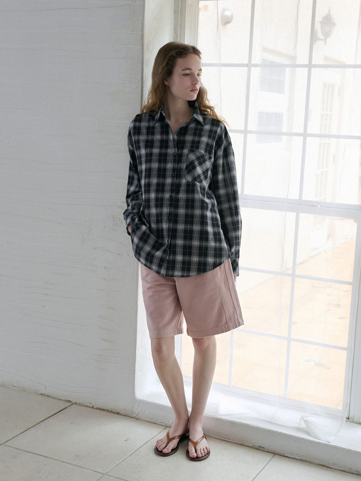 엘씨브이(LCVE) BERMUDA DENIM PANTS_LAVENDER