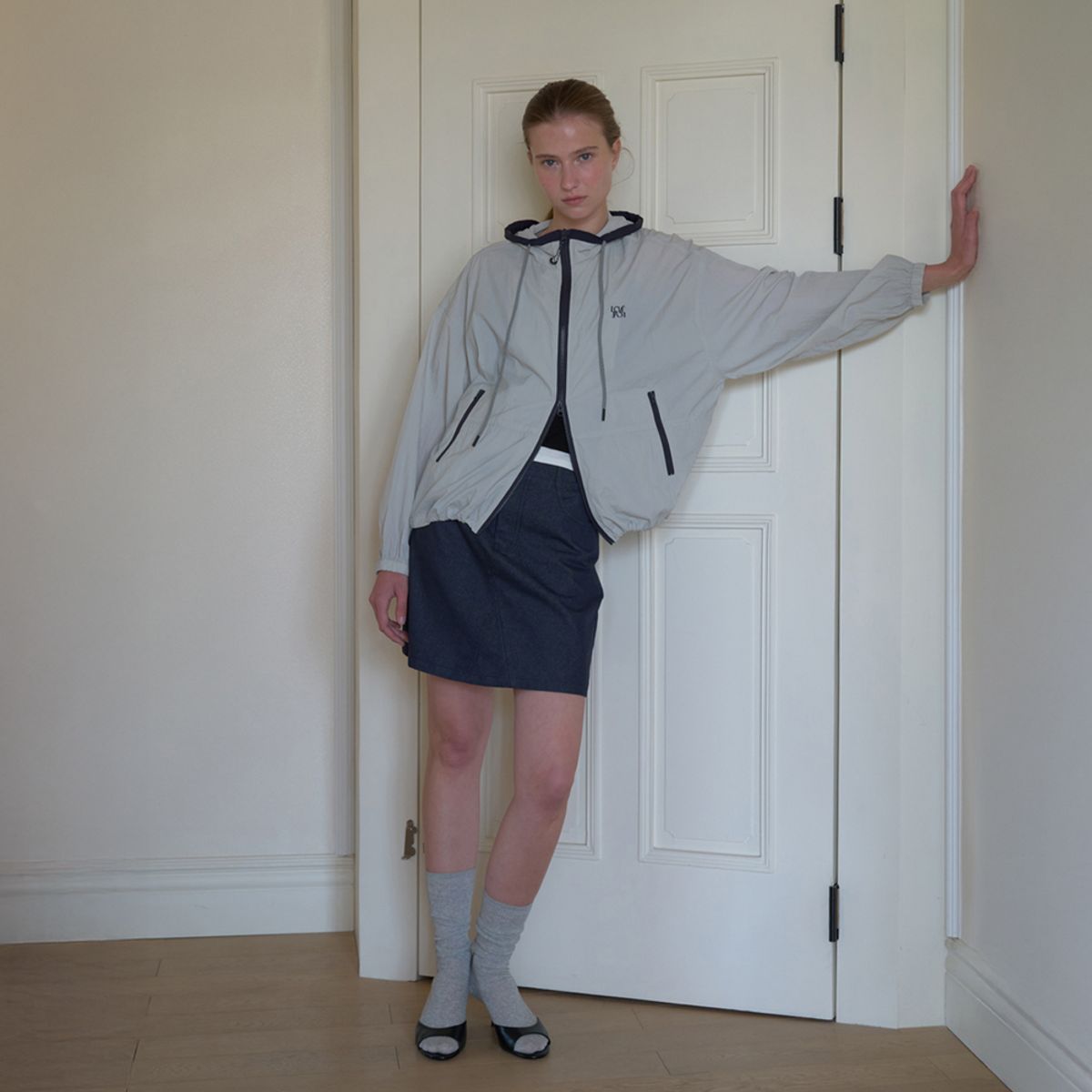 엘씨브이(LCVE) COTTON MINI SKIRT_INDIGO BLUE