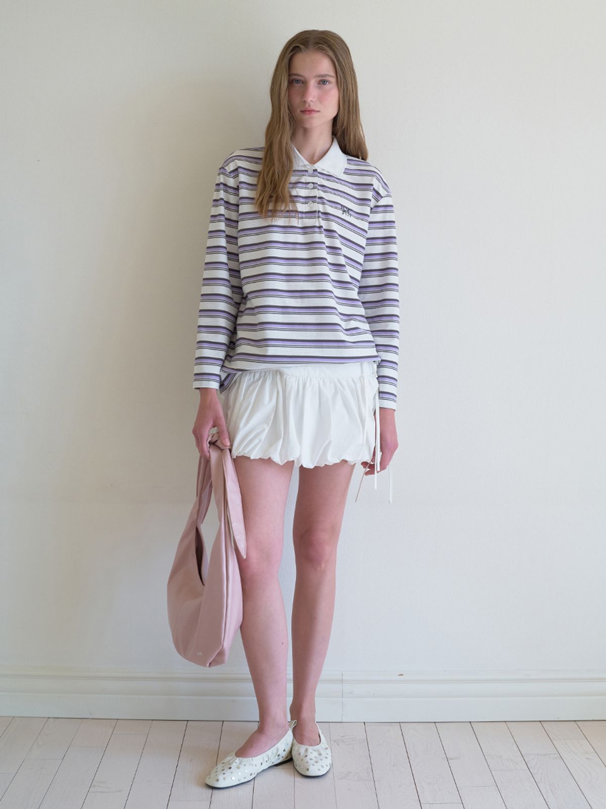 엘씨브이(LCVE) STRIPE RUGBY T-SHIRT_PURPLE