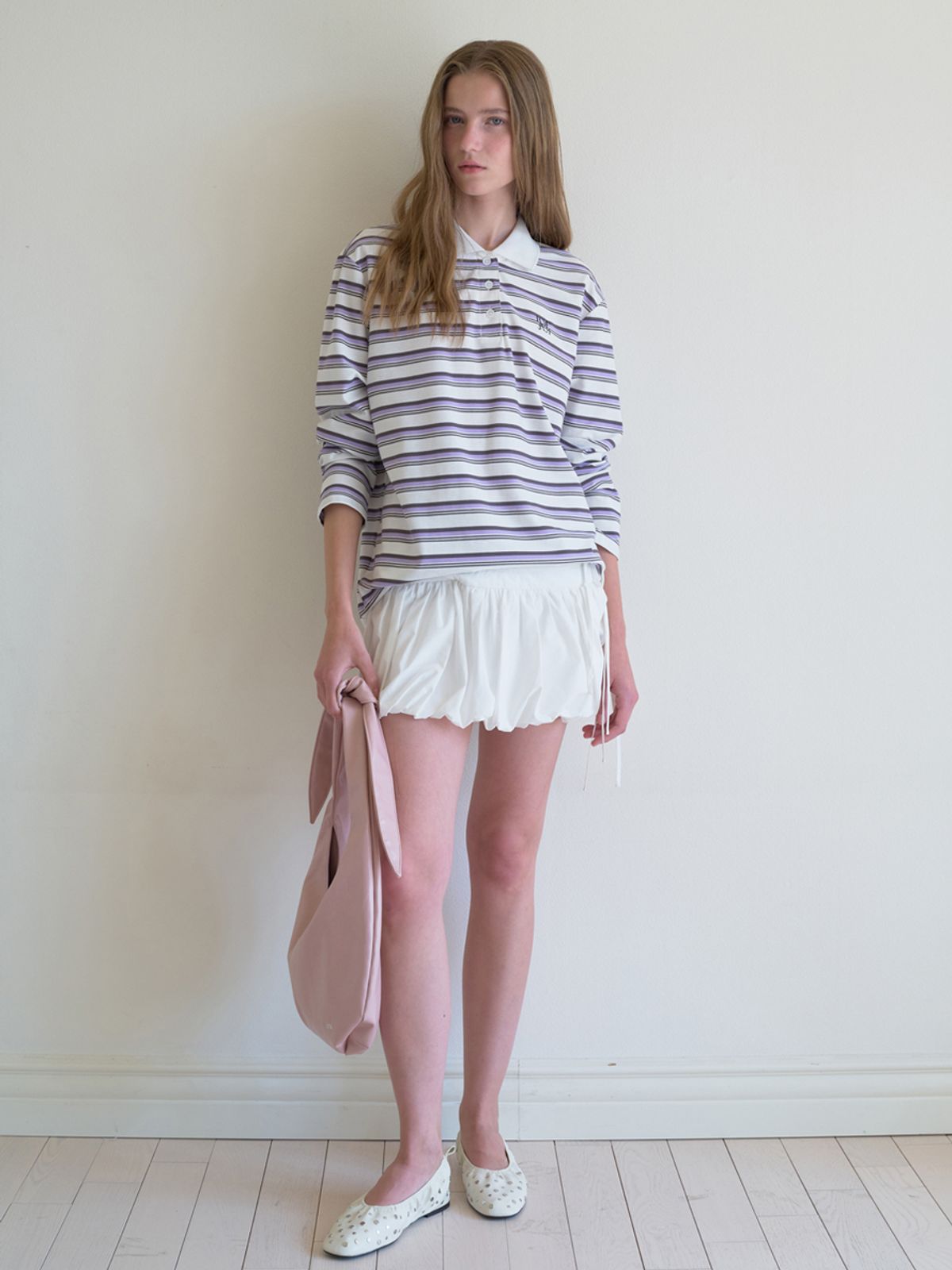 엘씨브이(LCVE) STRIPE RUGBY T-SHIRT_PURPLE