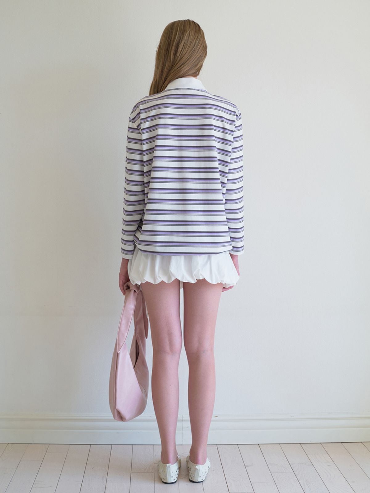 엘씨브이(LCVE) STRIPE RUGBY T-SHIRT_PURPLE