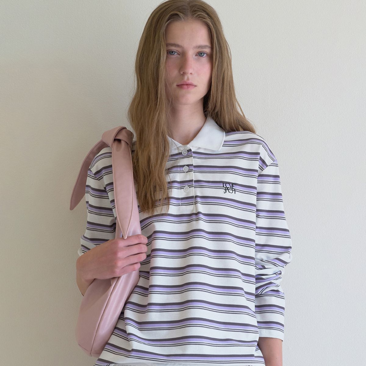 엘씨브이(LCVE) STRIPE RUGBY T-SHIRT_PURPLE