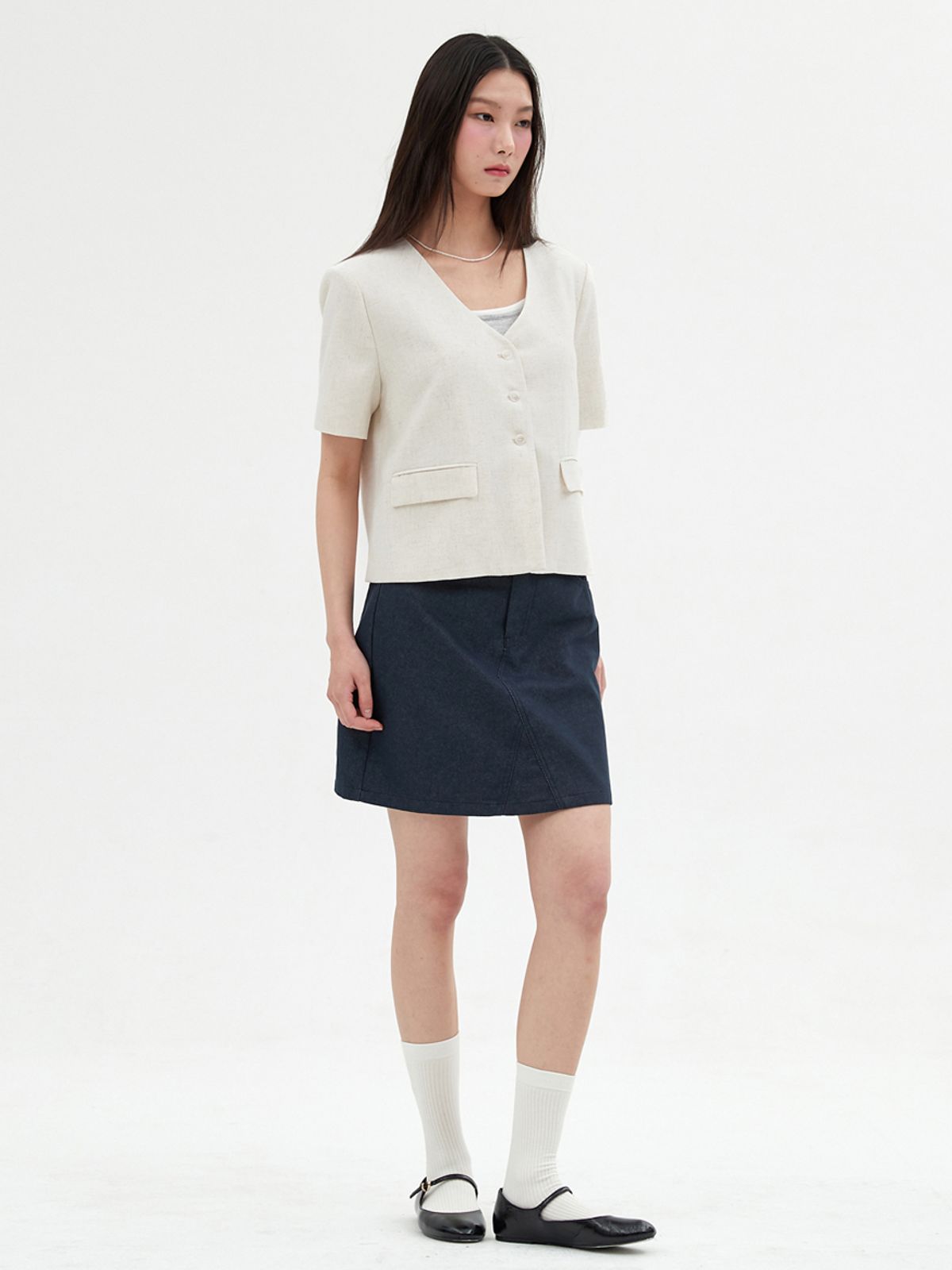 엘씨브이(LCVE) LINEN SHORT SLEEVE JACKET_BEIGE