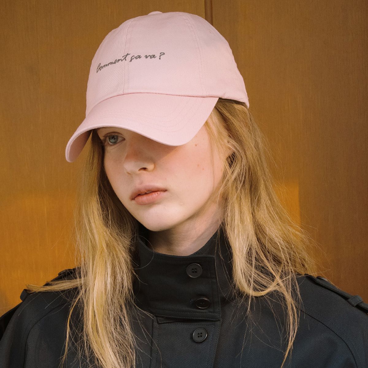엘씨브이(LCVE) LETTERING WASHED COTTON BALL CAP_PINK
