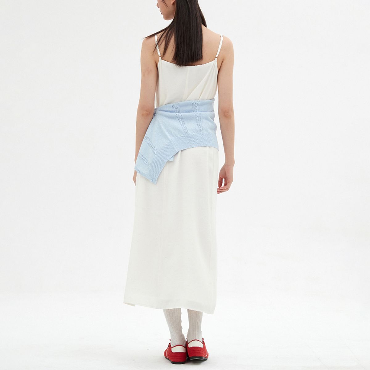 엘씨브이(LCVE) SHIRRING SLEEVELESS DRESS_IVORY
