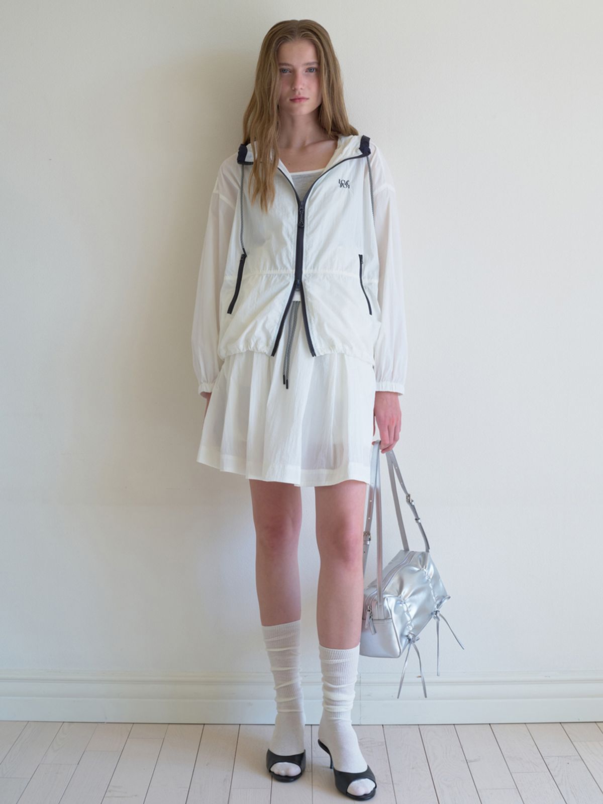 엘씨브이(LCVE) HOODED WINDBREAKER JUMPER_IVORY
