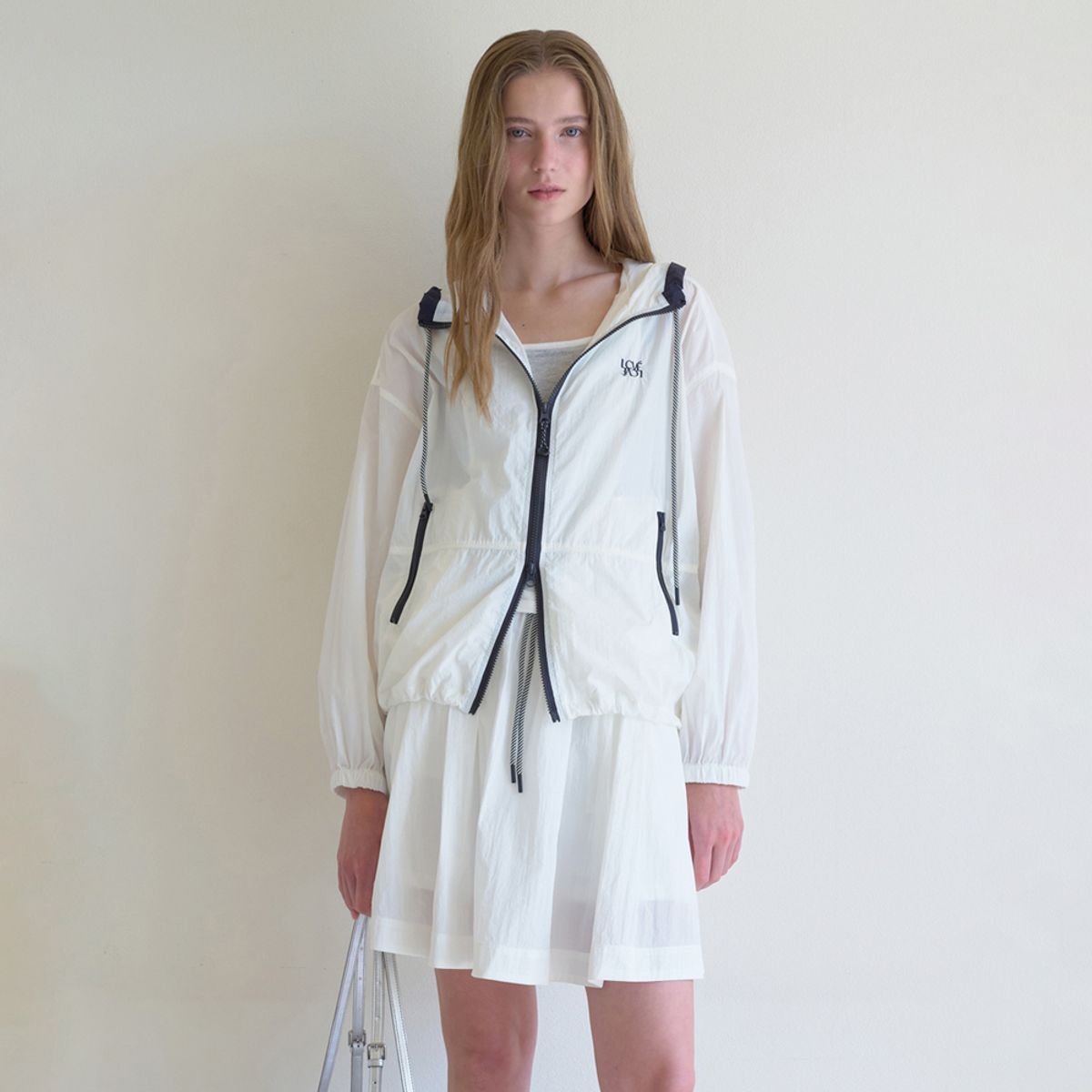 엘씨브이(LCVE) HOODED WINDBREAKER JUMPER_IVORY