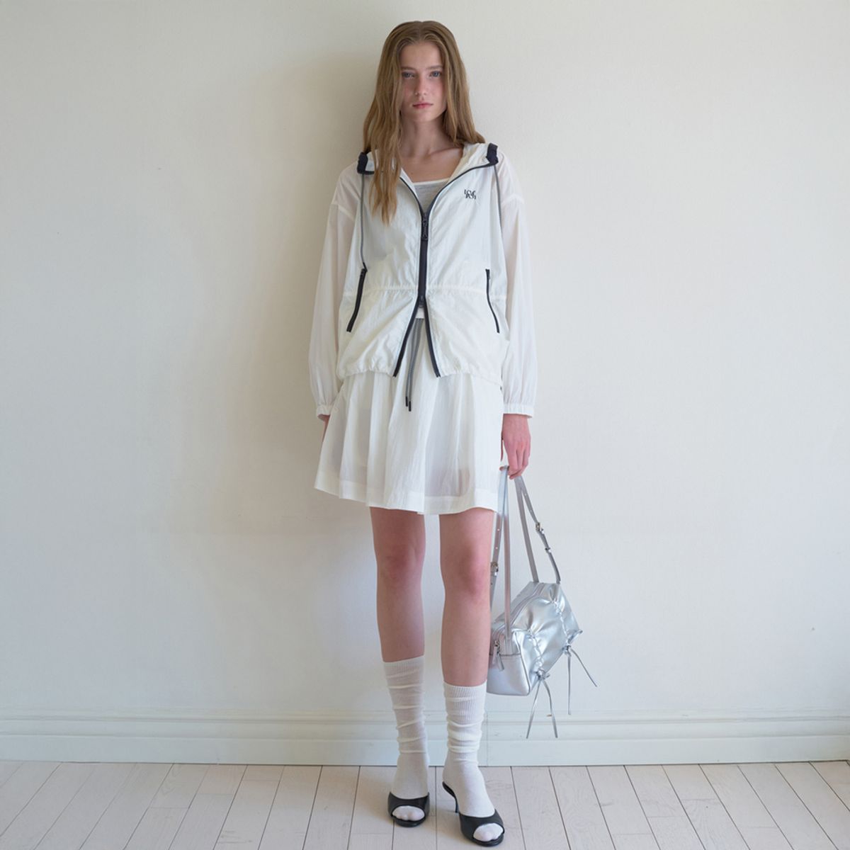 엘씨브이(LCVE) HOODED WINDBREAKER JUMPER_IVORY