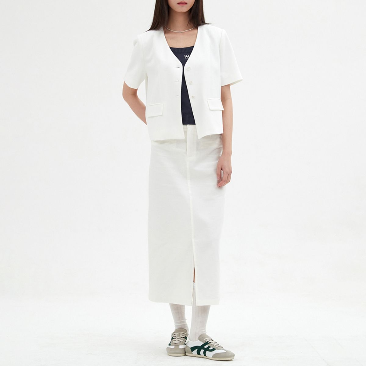 엘씨브이(LCVE) LINEN SHORT SLEEVE JACKET_IVORY