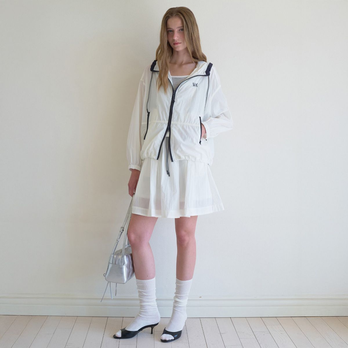 엘씨브이(LCVE) BANDING MINI SKIRT_IVORY