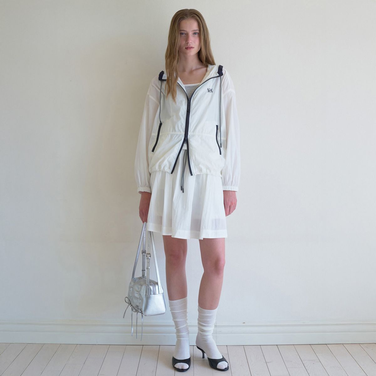 엘씨브이(LCVE) BANDING MINI SKIRT_IVORY