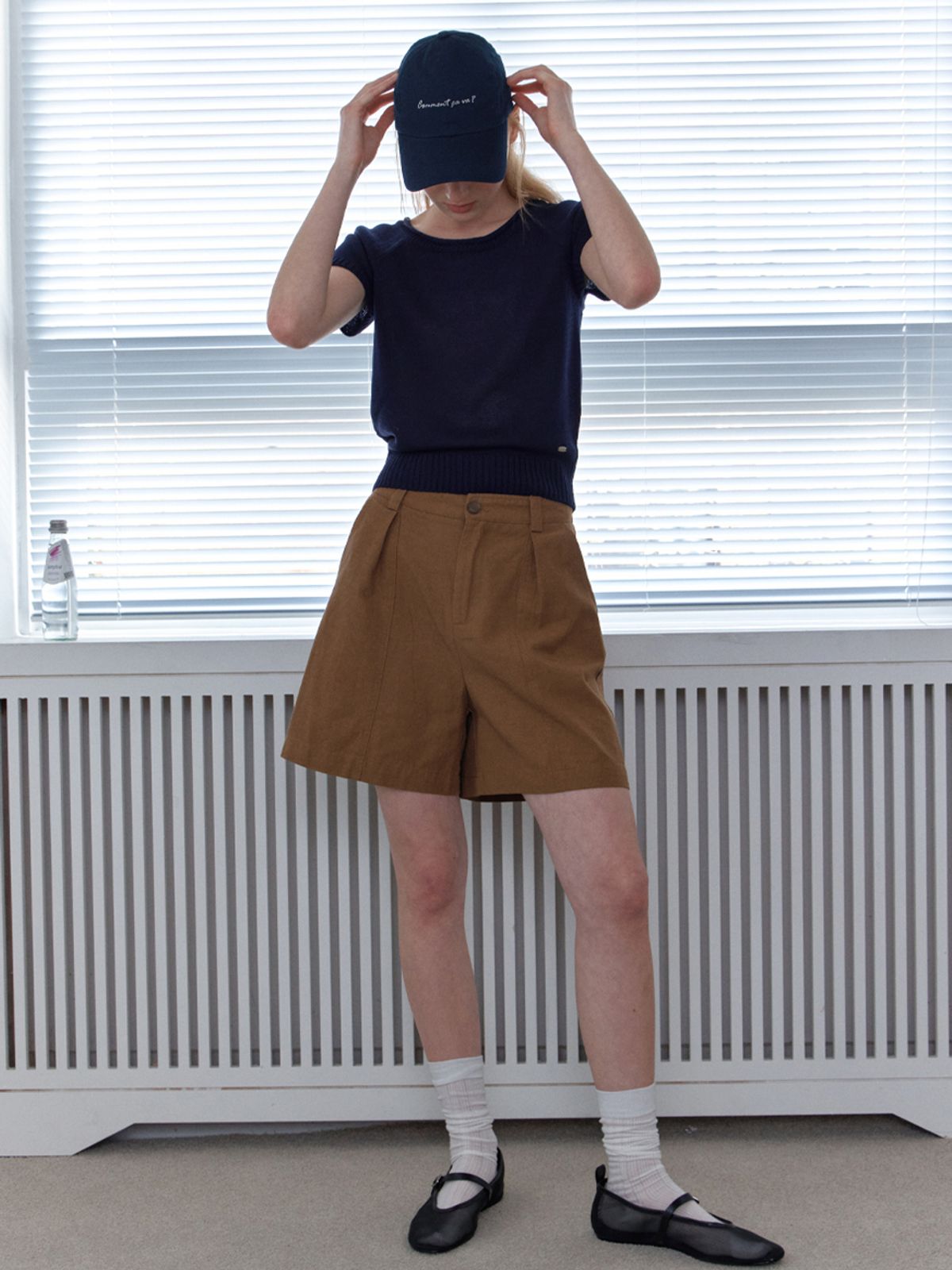 엘씨브이(LCVE) RIB DETAIL KNIT TOP_NAVY