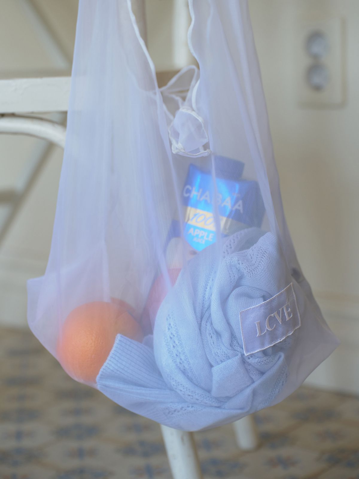 엘씨브이(LCVE) LUMIERE ORGANZA BAG_WHITE