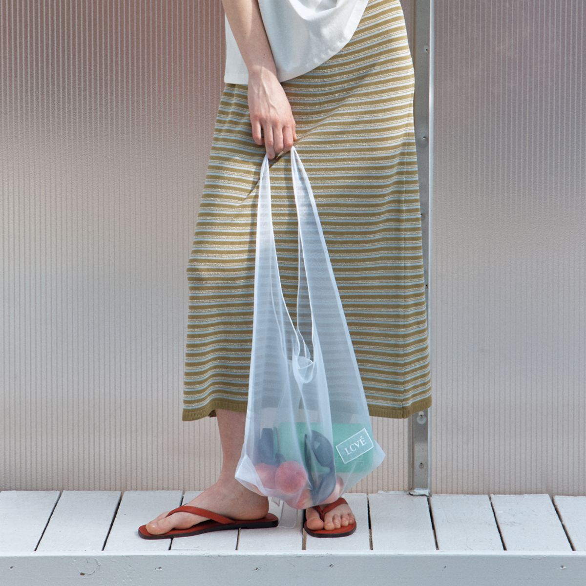 엘씨브이(LCVE) LUMIERE ORGANZA BAG_WHITE