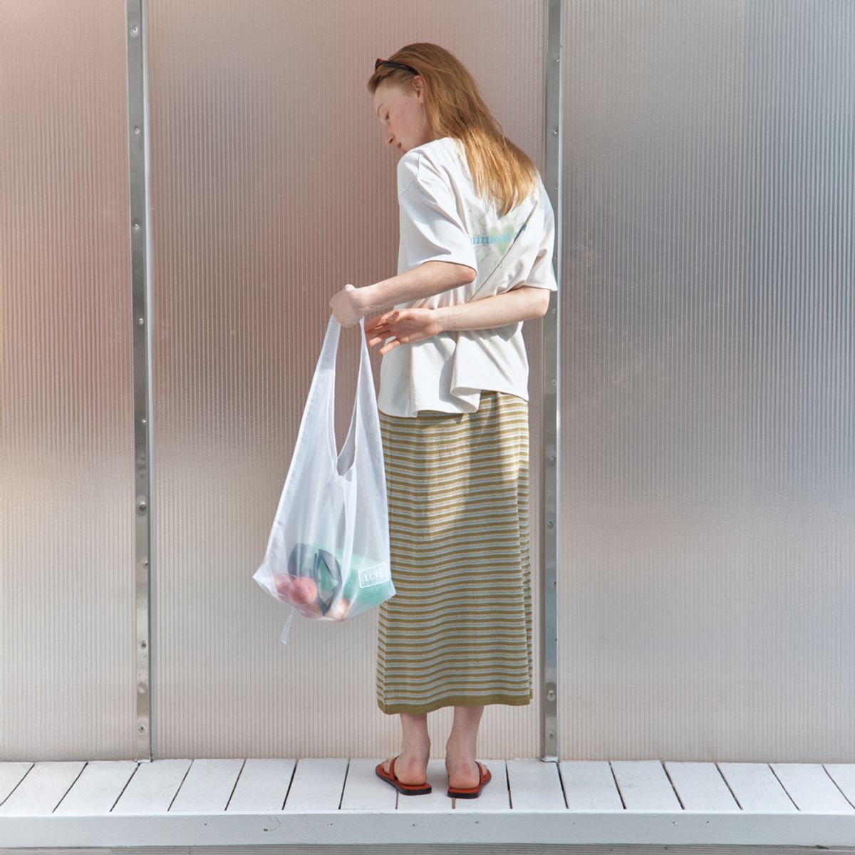 엘씨브이(LCVE) LUMIERE ORGANZA BAG_WHITE