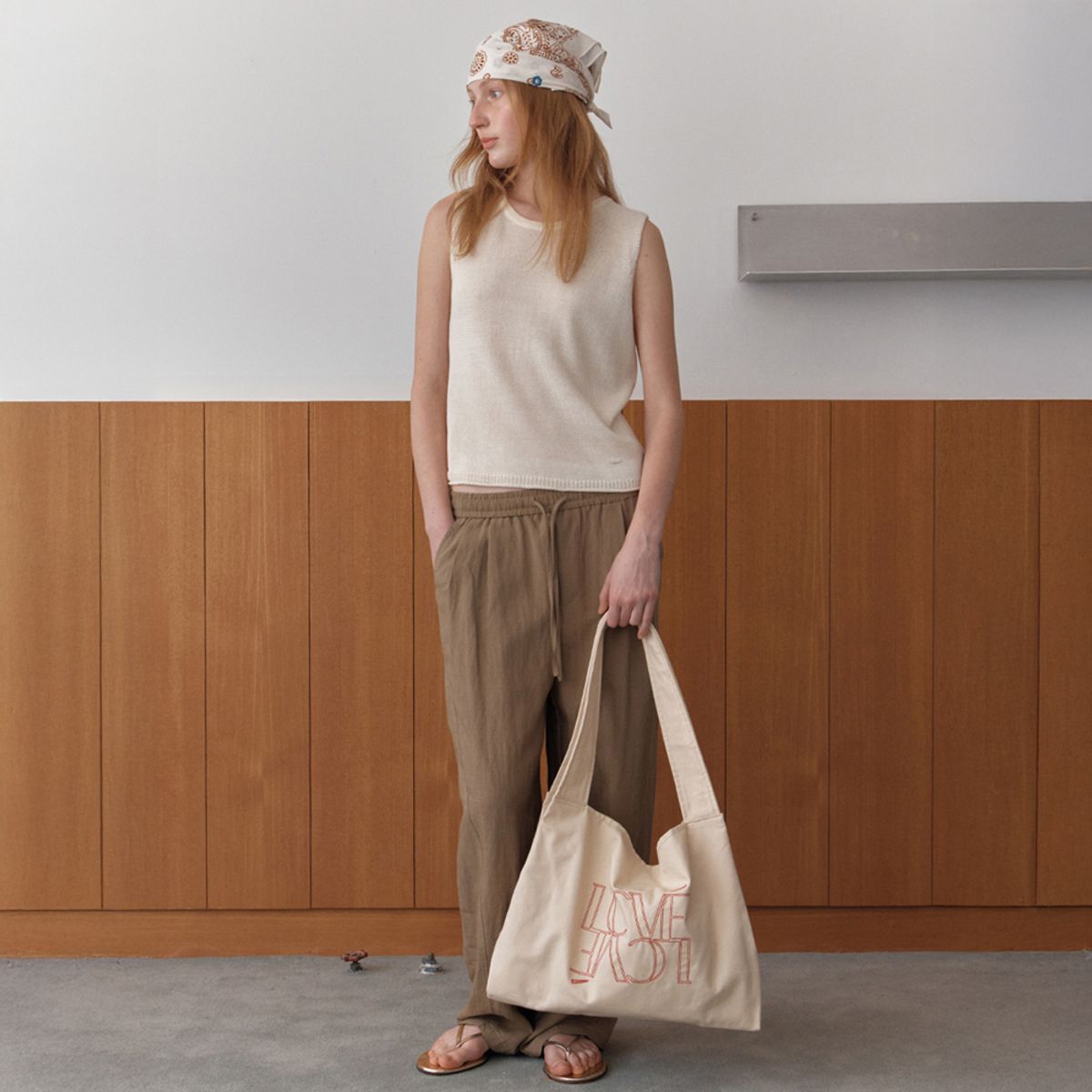 엘씨브이(LCVE) LOU CANVAS BAG_IVORY