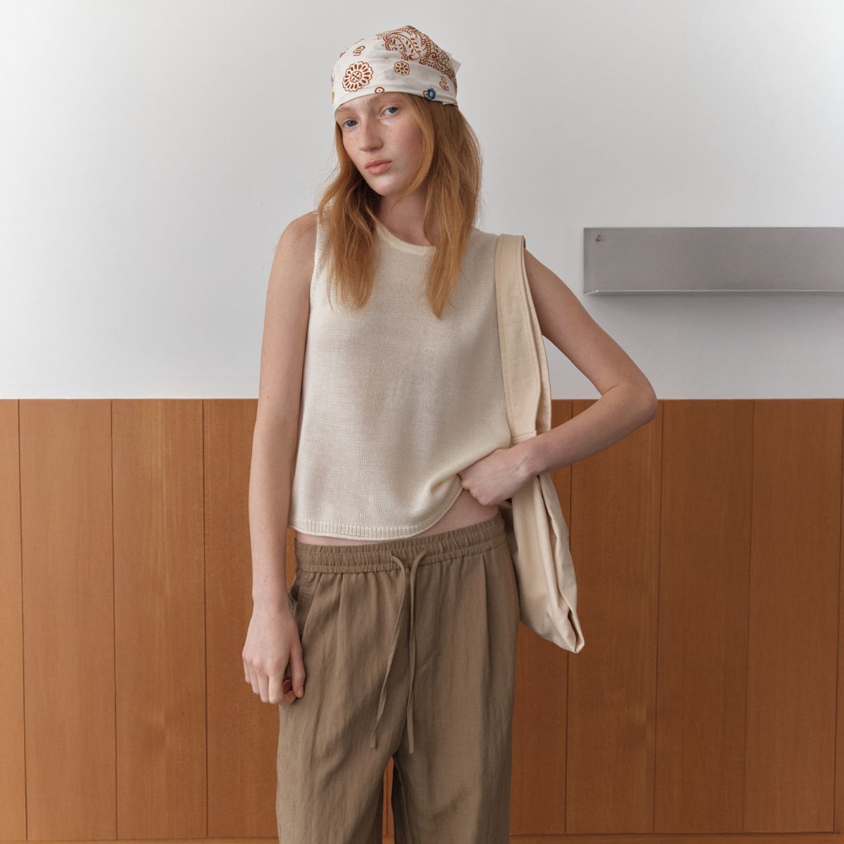 엘씨브이(LCVE) LOU CANVAS BAG_IVORY