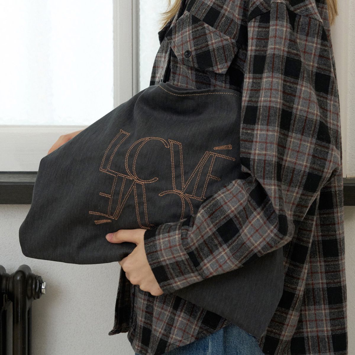 엘씨브이(LCVE) LOU CANVAS BAG_CHARCOAL