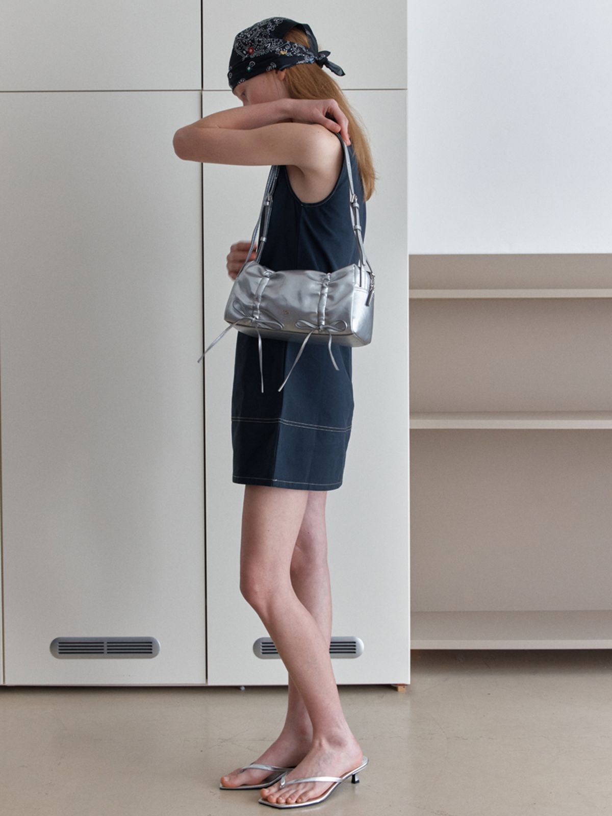 엘씨브이(LCVE) LORETTE SHOULDER BAG_SILVER