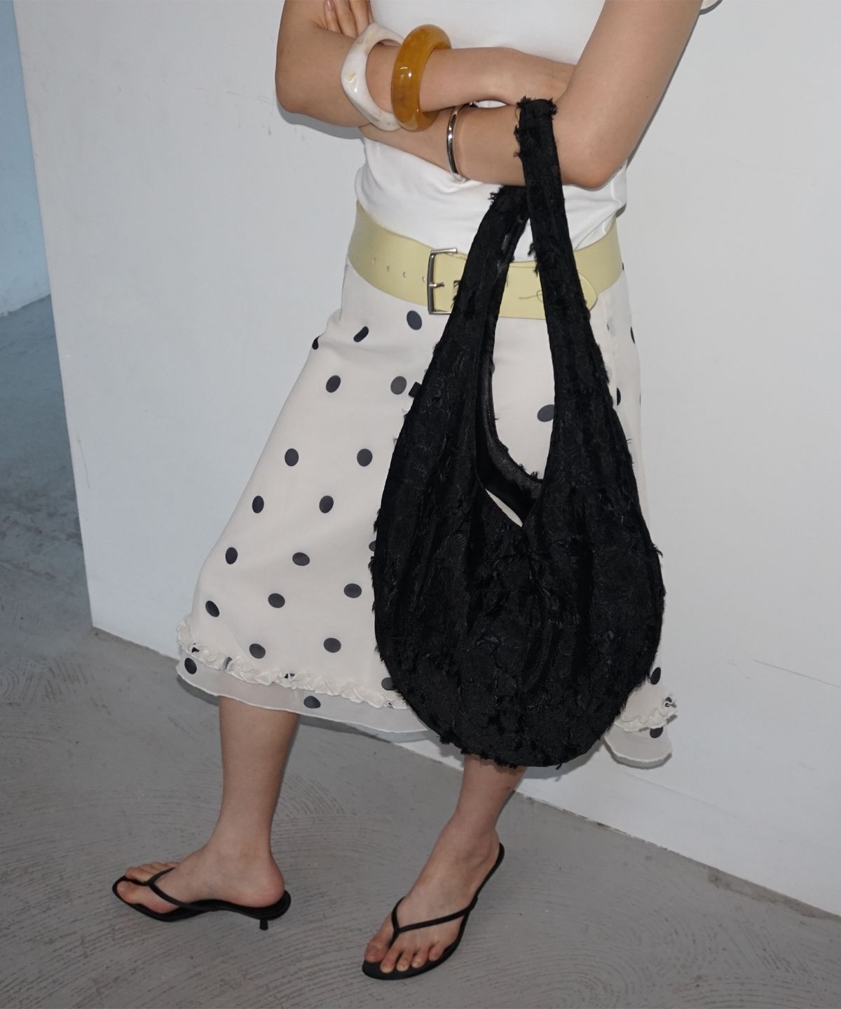 샐볼(SALBOL) FIG JACQUARD BAG [BLACK]