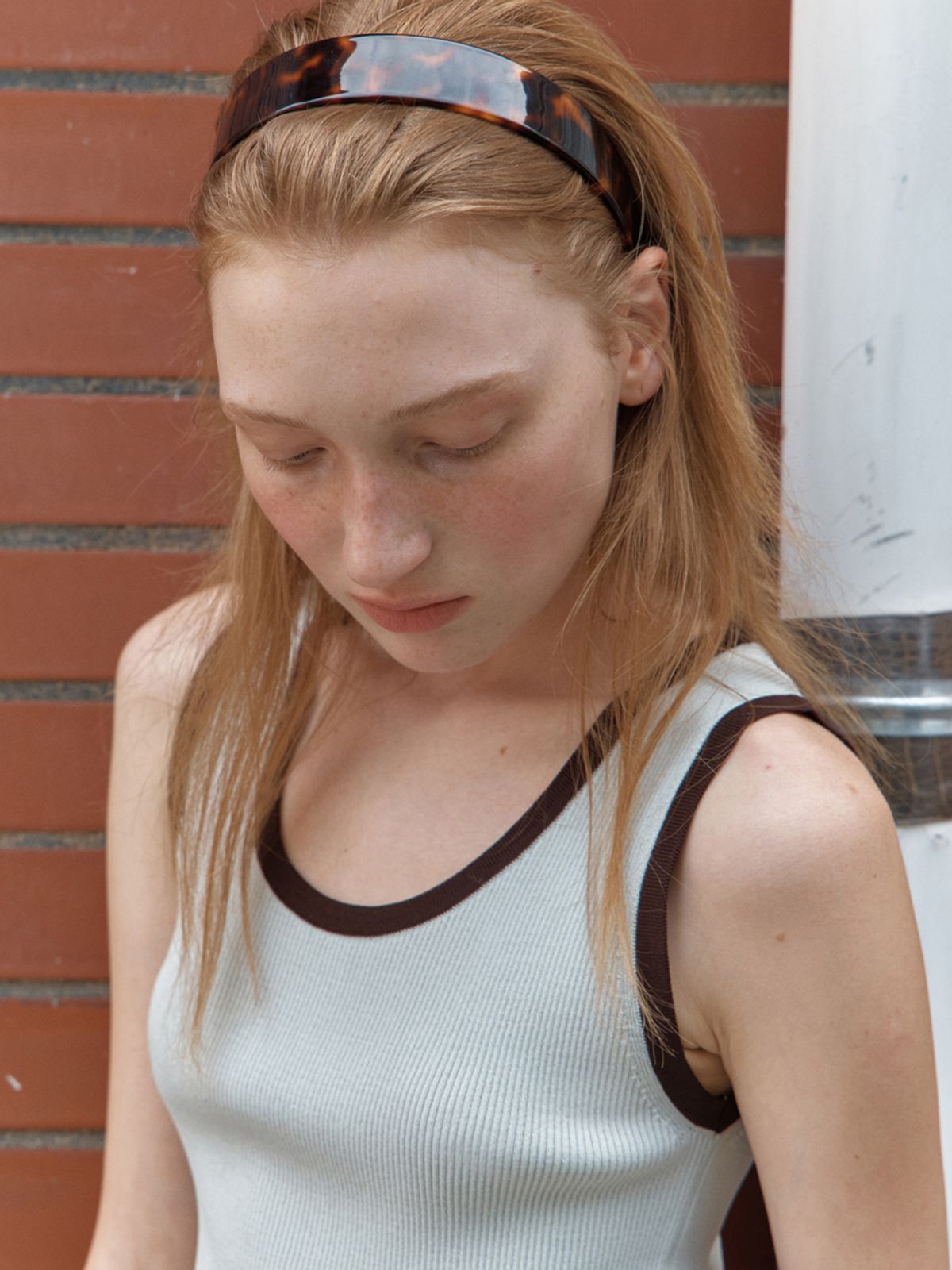 엘씨브이(LCVE) COLOR BLOCK SLEEVELESS KNIT TOP_MINT