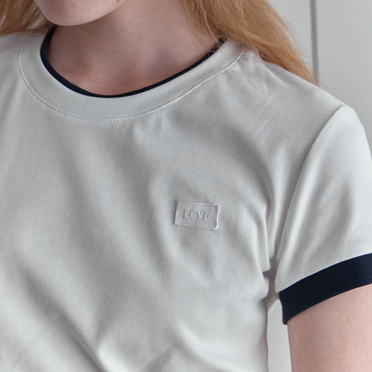엘씨브이(LCVE) LCVE LABEL RINGER T-SHIRTS_WHITE