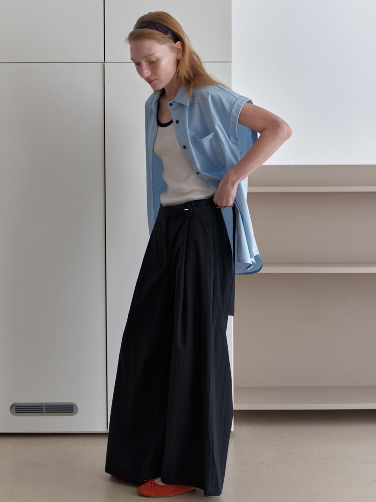 엘씨브이(LCVE) POCKET POINT SHORT-SLEEVE SHIRT_SKYBLUE