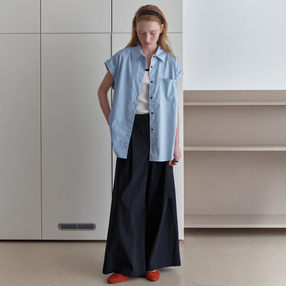 엘씨브이(LCVE) POCKET POINT SHORT-SLEEVE SHIRT_SKYBLUE